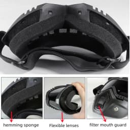 Goggles Full Face Hd Transparent Fog-proof Sand-proof Electric Welding Protective Glasses Versatile Breath-proof Windproof Mask