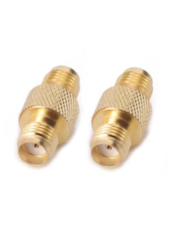 1 Piece RF Coaxial Adapter SMA Female to SMA Female Coax Connector Straight Gold Plated With Pattern