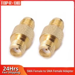 1 Piece RF Coaxial Adapter SMA Female to SMA Female Coax Connector Straight Gold Plated With Pattern