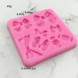 1 Piece, Bow Shaped Flip Candy Chocolate Silicone Mold, Baked Homemade Cake Decoration Accessories, Drip Glue Mold