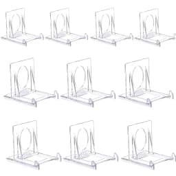 2/5/10/20pc Mini Display Stand Clear Acrylic Display Easels Adjustable Plate Holder Stand Picture Frames Rack Wedding Home Decor