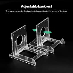 2/5/10/20pc Mini Display Stand Clear Acrylic Display Easels Adjustable Plate Holder Stand Picture Frames Rack Wedding Home Decor