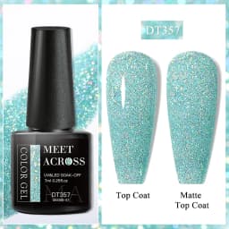 MEET ACROSS 7ml Pink Series Gel Nail Polish Glitter Colorful Summer Spring Semi-Permanent Nail Art Gel Varnish Nails Manicure