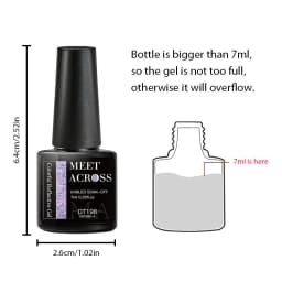 MEET ACROSS 7ml Pink Series Gel Nail Polish Glitter Colorful Summer Spring Semi-Permanent Nail Art Gel Varnish Nails Manicure