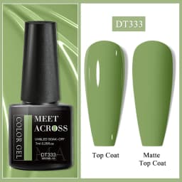 MEET ACROSS 7ml Pink Series Gel Nail Polish Glitter Colorful Summer Spring Semi-Permanent Nail Art Gel Varnish Nails Manicure