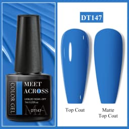 MEET ACROSS 7ml Pink Series Gel Nail Polish Glitter Colorful Summer Spring Semi-Permanent Nail Art Gel Varnish Nails Manicure