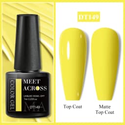 MEET ACROSS 7ml Pink Series Gel Nail Polish Glitter Colorful Summer Spring Semi-Permanent Nail Art Gel Varnish Nails Manicure