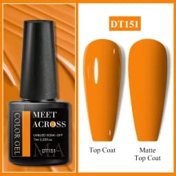 MEET ACROSS 7ml Pink Series Gel Nail Polish Glitter Colorful Summer Spring Semi-Permanent Nail Art Gel Varnish Nails Manicure