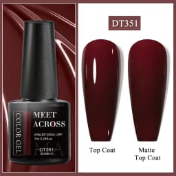 MEET ACROSS 7ml Pink Series Gel Nail Polish Glitter Colorful Summer Spring Semi-Permanent Nail Art Gel Varnish Nails Manicure
