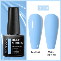 MEET ACROSS 7ml Pink Series Gel Nail Polish Glitter Colorful Summer Spring Semi-Permanent Nail Art Gel Varnish Nails Manicure