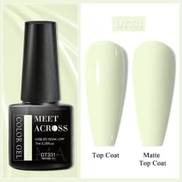 MEET ACROSS 7ml Pink Series Gel Nail Polish Glitter Colorful Summer Spring Semi-Permanent Nail Art Gel Varnish Nails Manicure