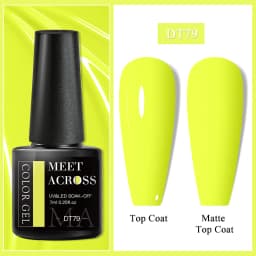 MEET ACROSS 7ml Pink Series Gel Nail Polish Glitter Colorful Summer Spring Semi-Permanent Nail Art Gel Varnish Nails Manicure