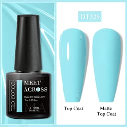 MEET ACROSS 7ml Pink Series Gel Nail Polish Glitter Colorful Summer Spring Semi-Permanent Nail Art Gel Varnish Nails Manicure