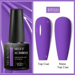 MEET ACROSS 7ml Pink Series Gel Nail Polish Glitter Colorful Summer Spring Semi-Permanent Nail Art Gel Varnish Nails Manicure