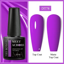 MEET ACROSS 7ml Pink Series Gel Nail Polish Glitter Colorful Summer Spring Semi-Permanent Nail Art Gel Varnish Nails Manicure