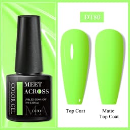 MEET ACROSS 7ml Pink Series Gel Nail Polish Glitter Colorful Summer Spring Semi-Permanent Nail Art Gel Varnish Nails Manicure