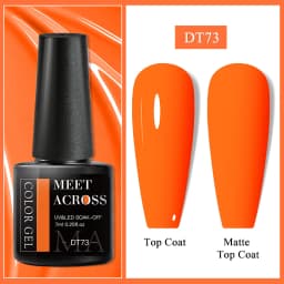 MEET ACROSS 7ml Pink Series Gel Nail Polish Glitter Colorful Summer Spring Semi-Permanent Nail Art Gel Varnish Nails Manicure