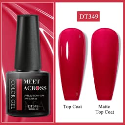 MEET ACROSS 7ml Pink Series Gel Nail Polish Glitter Colorful Summer Spring Semi-Permanent Nail Art Gel Varnish Nails Manicure