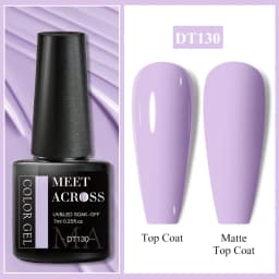 MEET ACROSS 7ml Pink Series Gel Nail Polish Glitter Colorful Summer Spring Semi-Permanent Nail Art Gel Varnish Nails Manicure