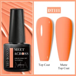 MEET ACROSS 7ml Pink Series Gel Nail Polish Glitter Colorful Summer Spring Semi-Permanent Nail Art Gel Varnish Nails Manicure