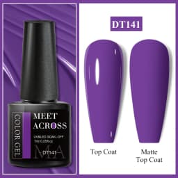 MEET ACROSS 7ml Pink Series Gel Nail Polish Glitter Colorful Summer Spring Semi-Permanent Nail Art Gel Varnish Nails Manicure