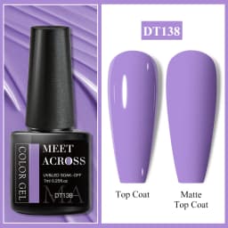 MEET ACROSS 7ml Pink Series Gel Nail Polish Glitter Colorful Summer Spring Semi-Permanent Nail Art Gel Varnish Nails Manicure