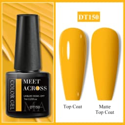 MEET ACROSS 7ml Pink Series Gel Nail Polish Glitter Colorful Summer Spring Semi-Permanent Nail Art Gel Varnish Nails Manicure
