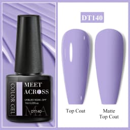MEET ACROSS 7ml Pink Series Gel Nail Polish Glitter Colorful Summer Spring Semi-Permanent Nail Art Gel Varnish Nails Manicure