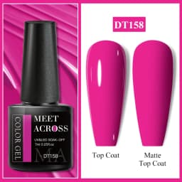 MEET ACROSS 7ml Pink Series Gel Nail Polish Glitter Colorful Summer Spring Semi-Permanent Nail Art Gel Varnish Nails Manicure