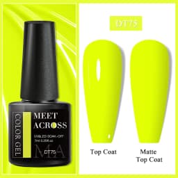 MEET ACROSS 7ml Pink Series Gel Nail Polish Glitter Colorful Summer Spring Semi-Permanent Nail Art Gel Varnish Nails Manicure