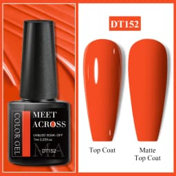 MEET ACROSS 7ml Pink Series Gel Nail Polish Glitter Colorful Summer Spring Semi-Permanent Nail Art Gel Varnish Nails Manicure