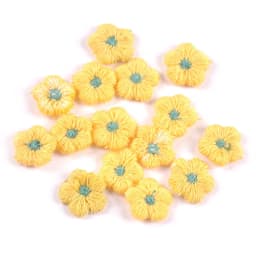 50Pcs/lot 10mm Mini Flower Appliques for DIY Hat Clothes Sewing Supplies Headwear Decor Stick-on Patches cp3722