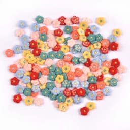 50Pcs/lot 10mm Mini Flower Appliques for DIY Hat Clothes Sewing Supplies Headwear Decor Stick-on Patches cp3722