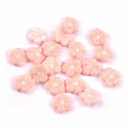 50Pcs/lot 10mm Mini Flower Appliques for DIY Hat Clothes Sewing Supplies Headwear Decor Stick-on Patches cp3722