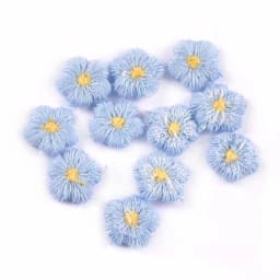 50Pcs/lot 10mm Mini Flower Appliques for DIY Hat Clothes Sewing Supplies Headwear Decor Stick-on Patches cp3722