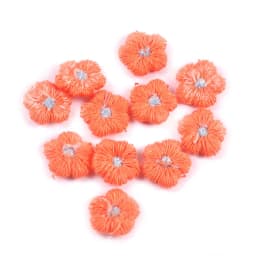 50Pcs/lot 10mm Mini Flower Appliques for DIY Hat Clothes Sewing Supplies Headwear Decor Stick-on Patches cp3722