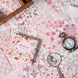 100pcs Vintage Paper Multi Style Deco Retro Stationery Supplies Writing Paper Junk Journal Label Scrapbooking Material Supplies