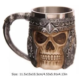 Viking Wood Style Beer Mug Simulation Wooden Barrel Beer Cup Double Wall Drinking Mug Metal Insulated 1PCS Bar Drinking кружка