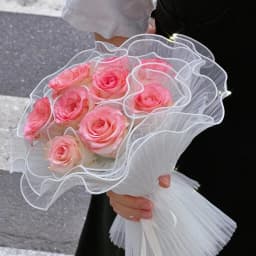 LED Flower Wrapping Paper With Lights Lace Mesh Wave Yarn Florist Bouquet Packaging Decoration Wedding Birthday Valentines Gifts