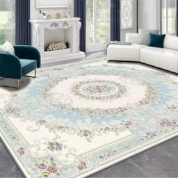VIKAMA Boho Luxury Carpet Crystal Velvet Bedroom Living Room Mat Home Decor Vintage Exotic Modern Minimalist Large Area Carpet