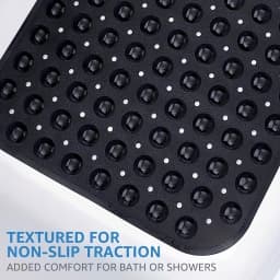 1Pc Non-Slip Shower Mat Bathtub Mat with Drain Holes and Suction Cups Machine Washable Household Bathroom Shower Carpet Bathroom
