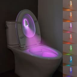 LED Smart Motion Sensor Night Light, Toilet Seat Lights, USB Rechargeable 8Color Lamp for Summer Corridor WC Camping Home Decor