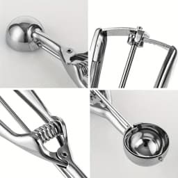 Ice Cream Spoon Kitchen Tools 3 Size Stainless Steel Spring Handle Mash Potato Watermelon Ball Scoop Home Kitchen Accessories