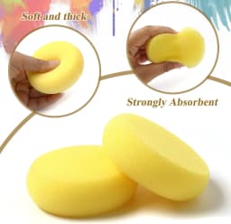 12Pcs Painting Pottery Clay Sponge, Circular Synthetic Artist Sponges, Watercolor Sponge for Painting, Handicrafts, Ceramics