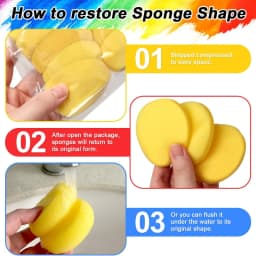 12Pcs Painting Pottery Clay Sponge, Circular Synthetic Artist Sponges, Watercolor Sponge for Painting, Handicrafts, Ceramics