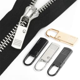 5pcs black Detachable Zipper Pull, Replacement Zipper Accs For jeans & Backpack, sewing Tools