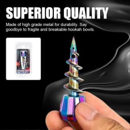 Metal Screw-Shaped tool 23 mm Metal Screw Shape Waterpipe Head Spiral Water Smoke Metal Cannon Head Fittings