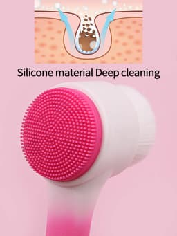 1Pc Silicone Face Cleansing Brush Double-Sided Facial Cleanser Blackhead Removal Product Pore Cleaner Exfoliator Face Scrub Brus