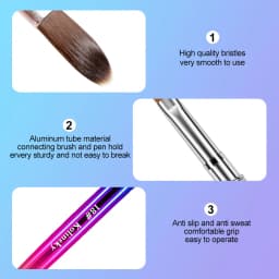 Kolinsky Nail Brush for Manicure Gel Brush for Nails Art Brush 3D Acrylic Liquid Powder Carving Gel Brush Liner Drawing Pen