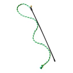 Simulation Feather Interactive Cat Toy Satin Ribbon Bell Cat Stick Toys Kitten Playing Teaser Wand Toy Cat Supplies Accessories